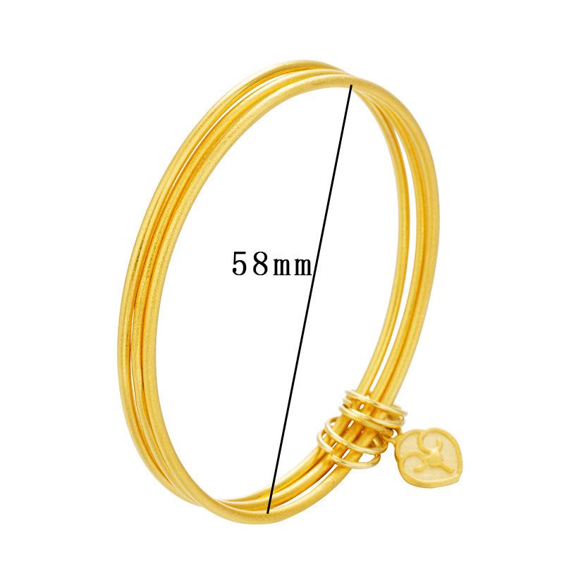 Vintage Three-Ring Lotus Seedpod Bracelet Women's 24K Gold AU999 - Lucky Meaning, Ideal Gift for Friends