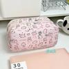 Pink Capibara Pencil Case Large Capacity Storage Bag Multi Functional Stationery Bag  Students
