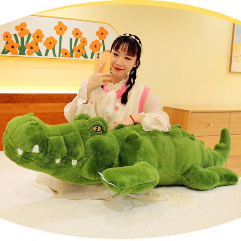 Yeni timsah peluş oyuncak/yastık, büyük boy peluş yastık, sevimli ve yumuşak, oturma odası dekorasyonu için uygundur