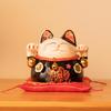 Lucky Cat Ceramic Piggy Bank | Creative Japanese Ornament | Cute Mini Gift for Birthdays or Store Opening