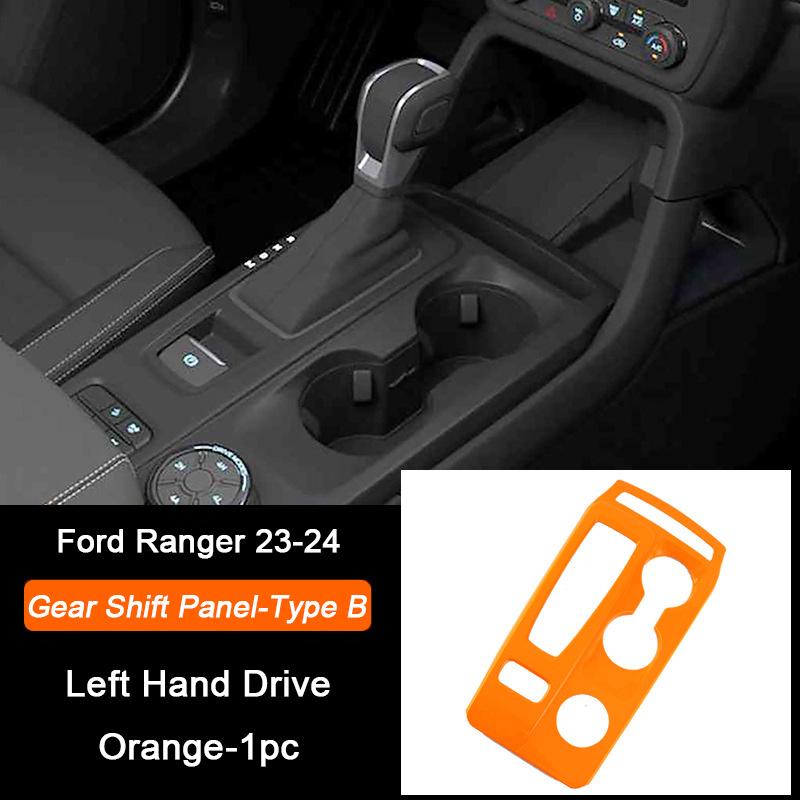 Orange Car Central Gear Shift Panel Rear Air Outlet Frame Door Trim Strip For Ford Ranger Raptor Wildtrak T9   2024 2025