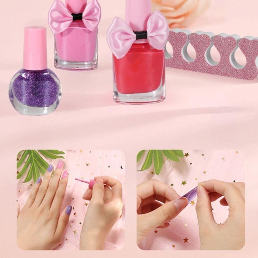 New Washable Girls Make Up Toys Pretend Birthday Gift Princess Play Makeup Set Non Toxic Kids Make Up Bag Kit