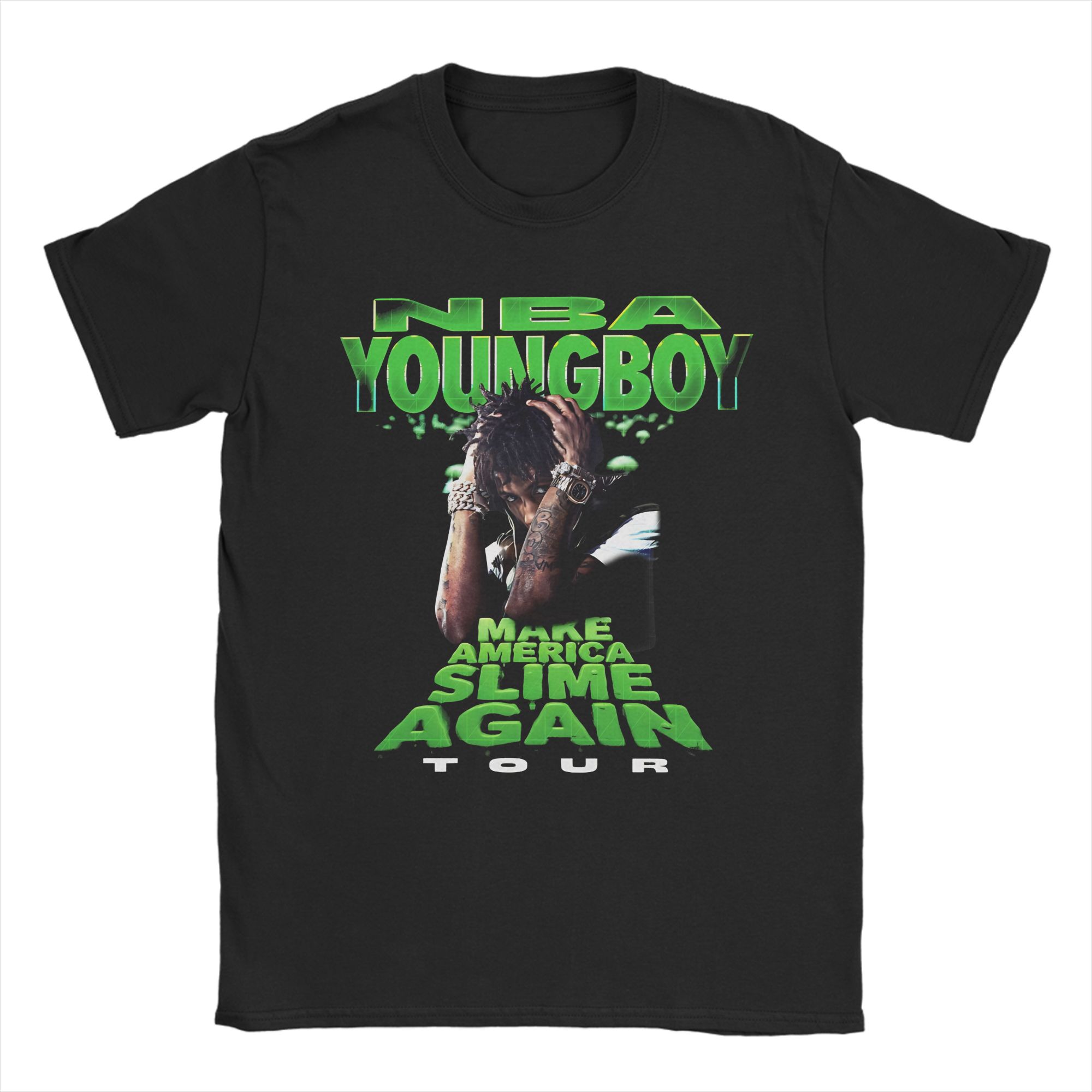 

Rapper Young Boy Never Broke Again MASA Tour 2025 Tee Shirt for Men Women Graphic Printed T Shirts Cotton Clothing 4XL