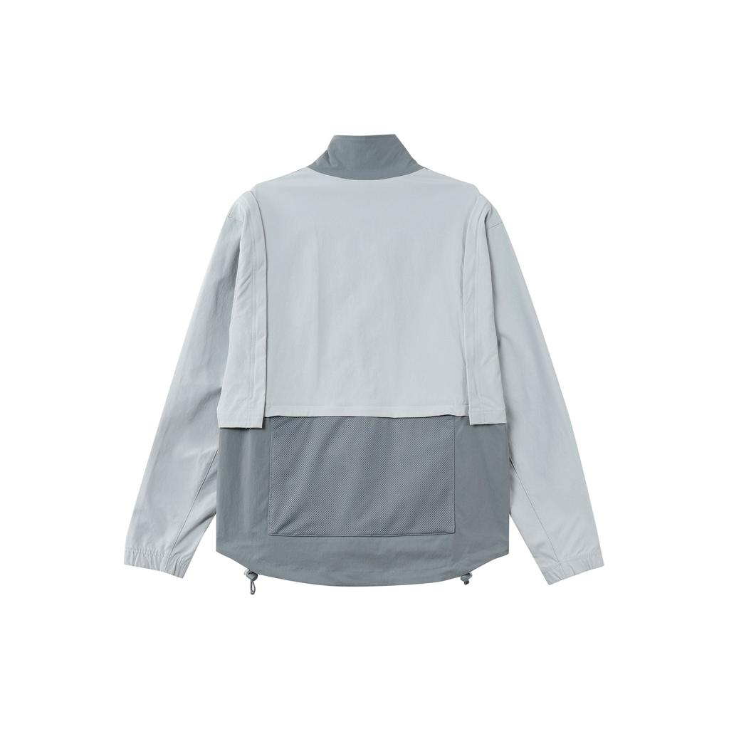 Jordan X SoleFly Capsule Collection Removable Collar Zip Work Jacket Men Outerwear Light-Smoke-Grey DV7516-077