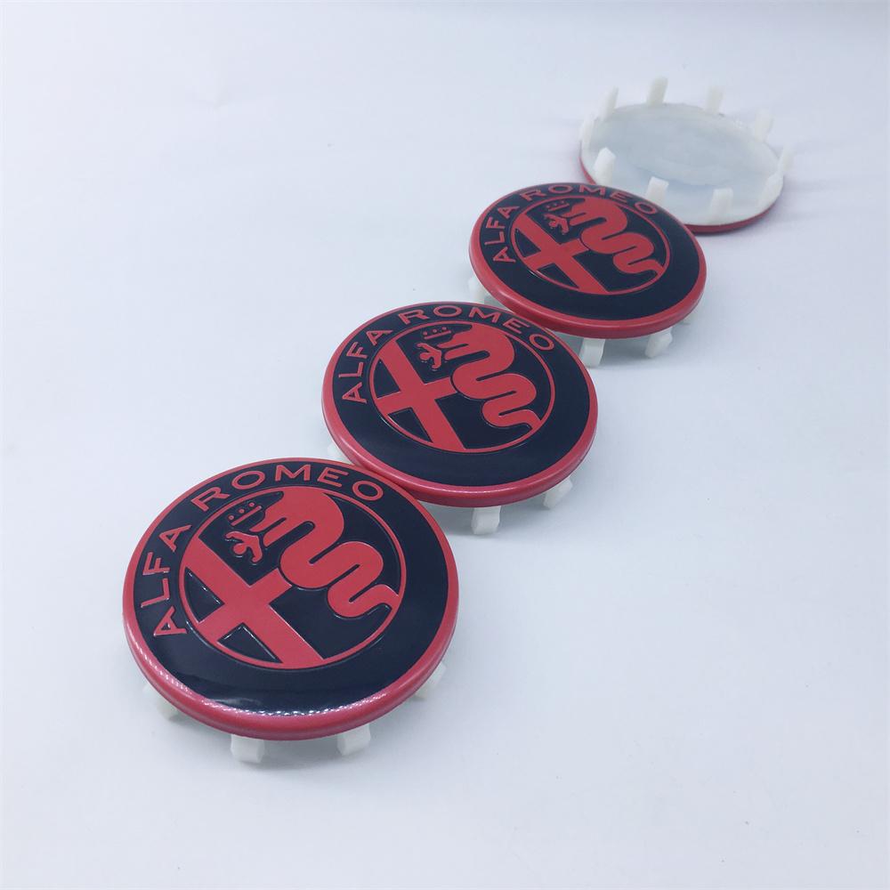 WZLN3 4Pcs 60mm 6cm GTAM Wheel Hub Center Caps For Alfa Romeo Giulia Giulietta MITO Stelvio GT Auto Refit Emblem Stickers