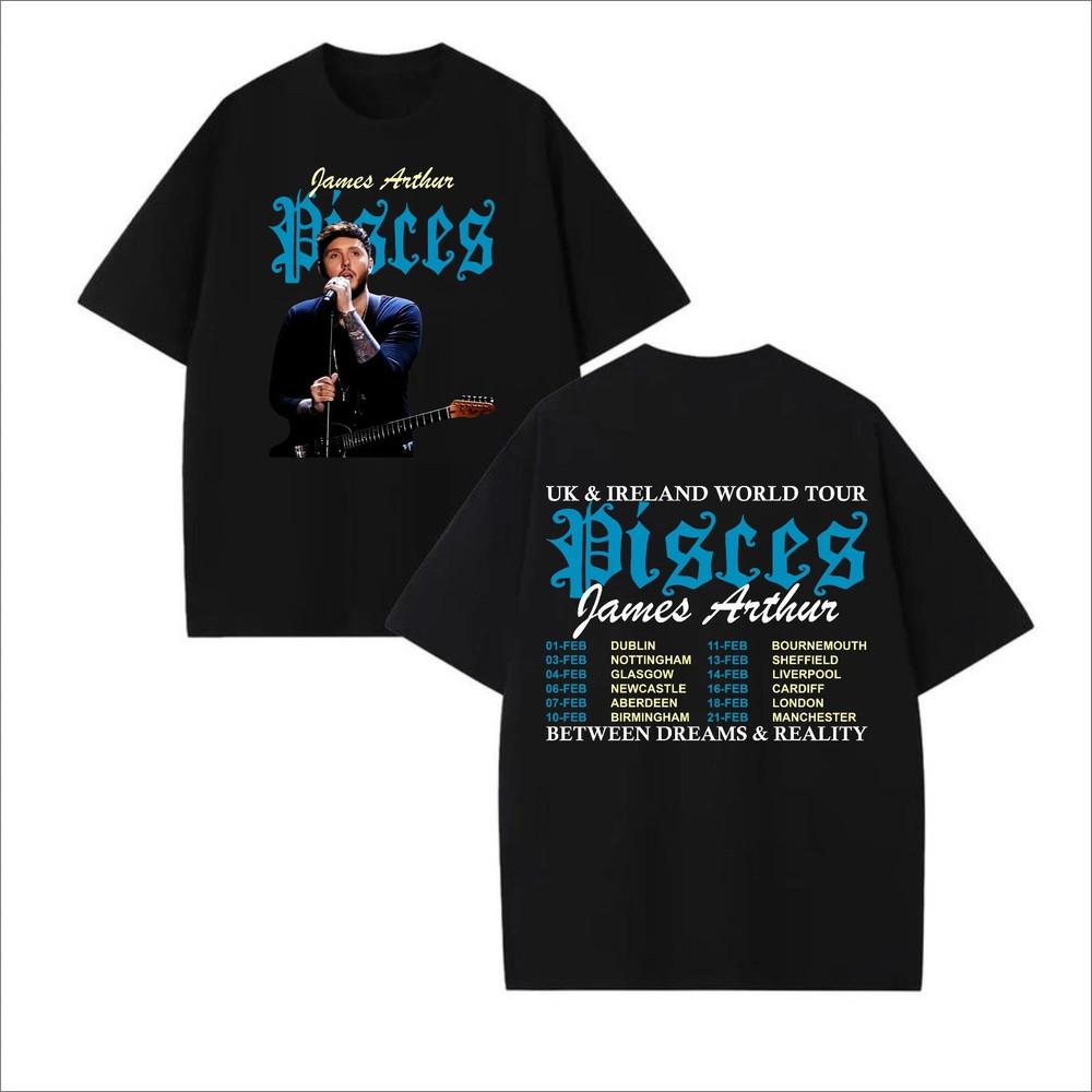 Music Band Pisces Tour T-shirt James Concert Arthur Top Fans Inspired Gift Tee Unisex T-Shirt XL