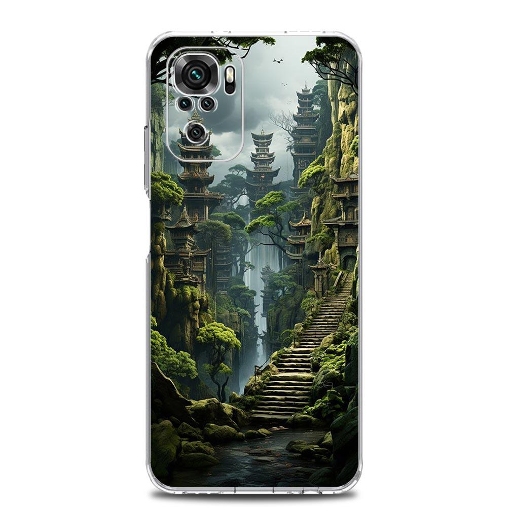Phone Case For Xiaomi Redmi Note 13 12 5G 9S 9 8 10 11 Pro Plus 4G 9T 13C 12C 10C 9C 9A 7 Pro Clear Cover Landscape Art