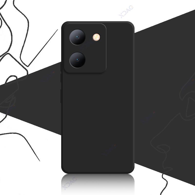 Luxury Square Liquid Silicone Cases for VIVO Y36 V2247 4G V2248 5G 6.64" VIVOY36 360 Soft Phone Covers Waterproof Bags