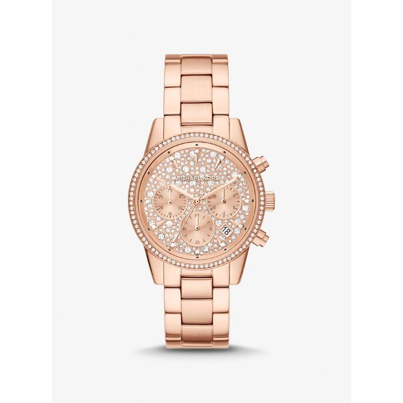 

Часы Michael Kors Bryant с паве, покрытие из розового золота, модель MK7302 розового золота