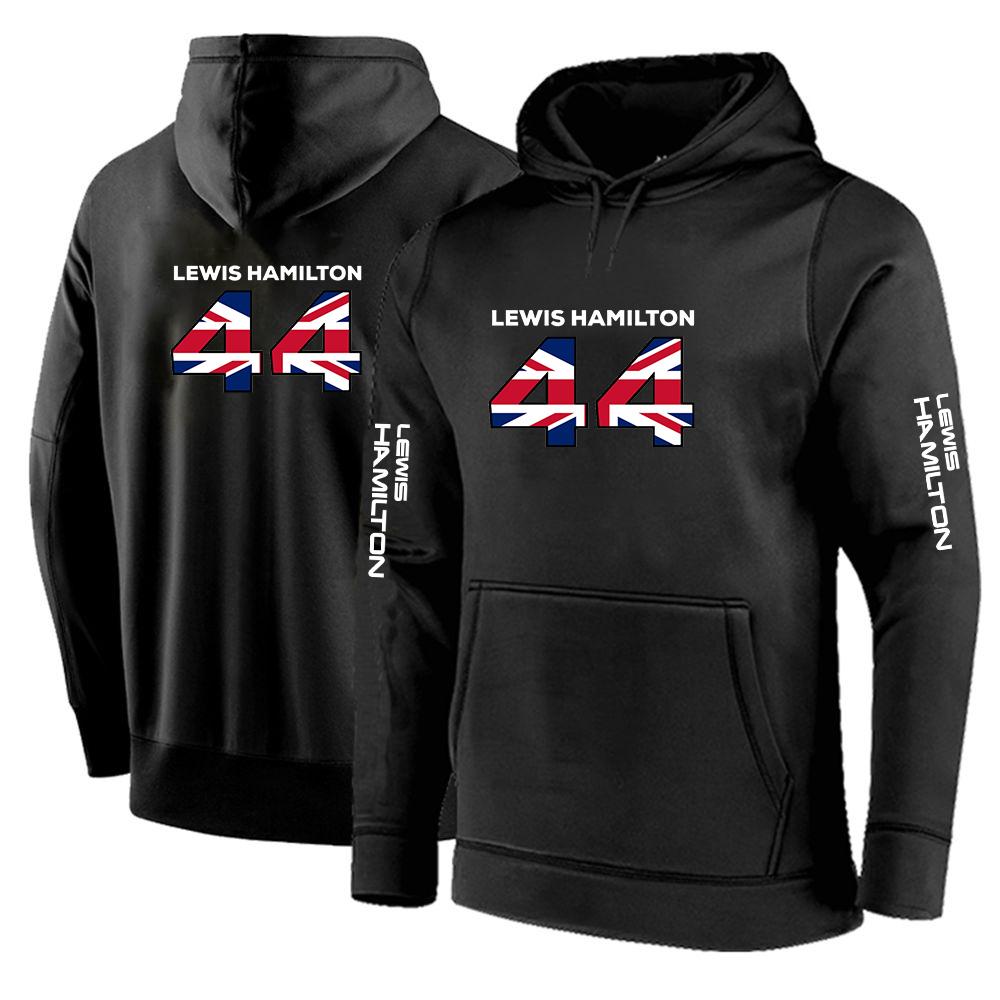 Jezdec F1 Lewis Hamilton Digitální 44 Pánská jednobarevná mikina   Podzim Vysoce kvalitní Ležérní pohodlná mikina Fleecový pulovr