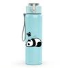 1PC Three Cute Panda Pattern 750ml Color Plastic Sports Water Bottle Leakproof Flip Straw Lid Suitable for Sports Office Home Use