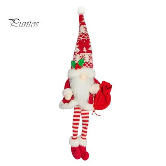 Xmas Party Tabletop Centerpieces Christmas Plush Gnome, Long Leg Faceless Scandinavian Santa Doll, Swedish Tomte Soft Fabric Winter Home Accents