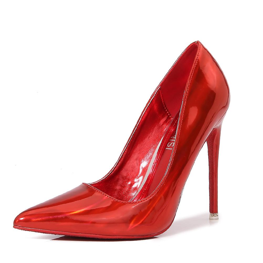 Wedding Shoes Princess Temperament Pointed Head Stiletto High Heels Large Size  35-46  15cm Heel WZ