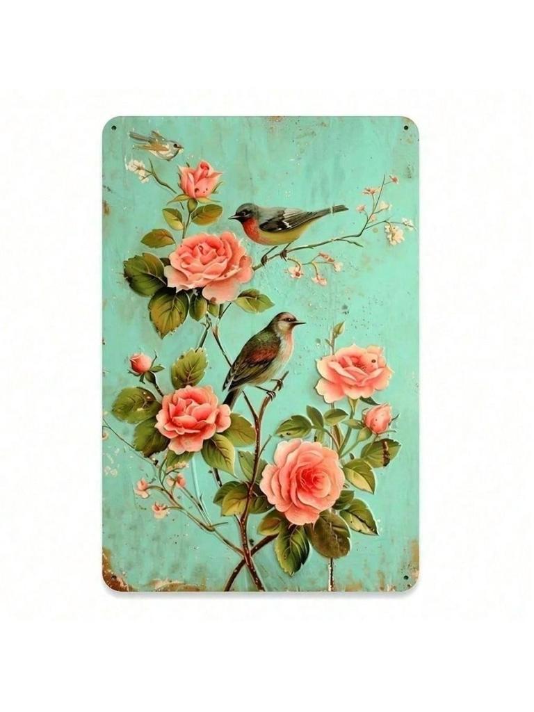 Vintage Metal Wall Art Poster 8x12 Inches Retro Decor for Bar Cafe
