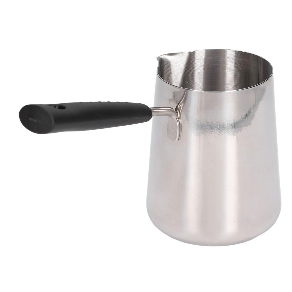 Glossy Surface Butter Warmer Stainless Steel Turkish Tea Pot Turkish Coffee Pot  Coffee Making