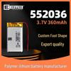 EEMB LP552036 360mAh 3.7V Polymer Lithium Battery with Protection Board