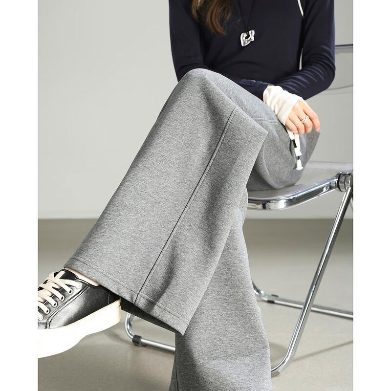 Demana Women's Korean Style Drawstring Micro-Flare Casual Pants