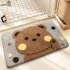 New Cartoon Bathroom Floor Mat with Strong Water Absorption, Household Flocking, Toilet Floor Mat, Living Room, Bedroom Door Mat