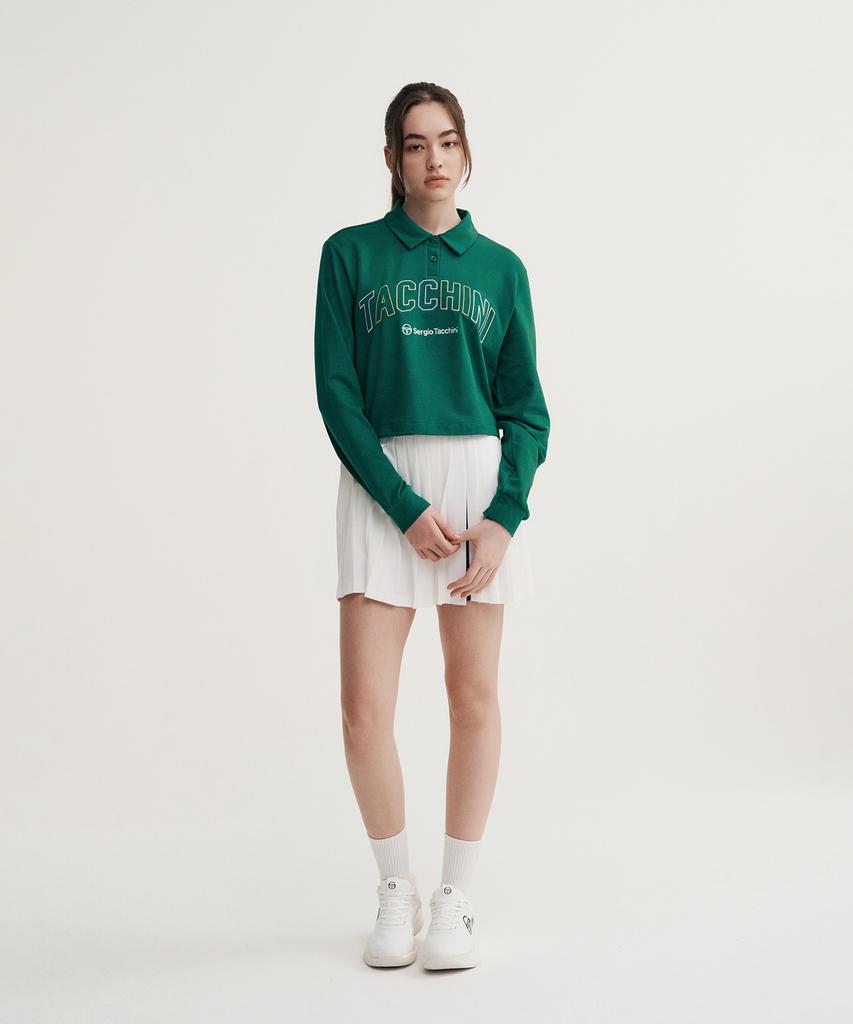 SERGIO TACCHINI W Preppy Crop Long Sleeve Polo
