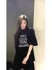 2025 Trendy Women's Pure Cotton Short Sleeve T-Shirt: European & American Style, Loose Straight-Shoulder Design
