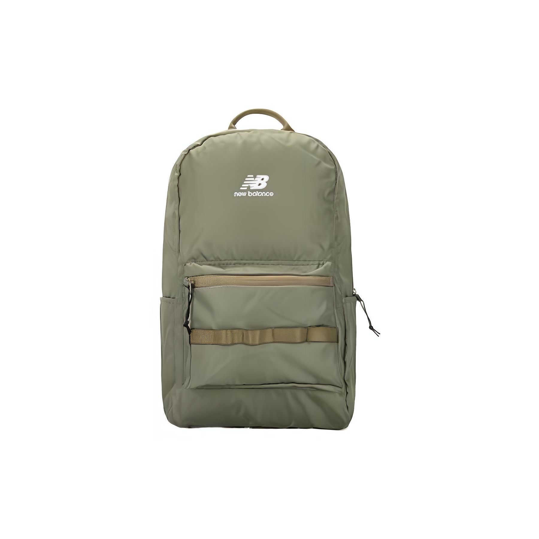 New Balance Casual Simple Logo Print Zipper Fabric Backpack Unisex backpack Olive-Green LAB00001-CGN Olive Green
