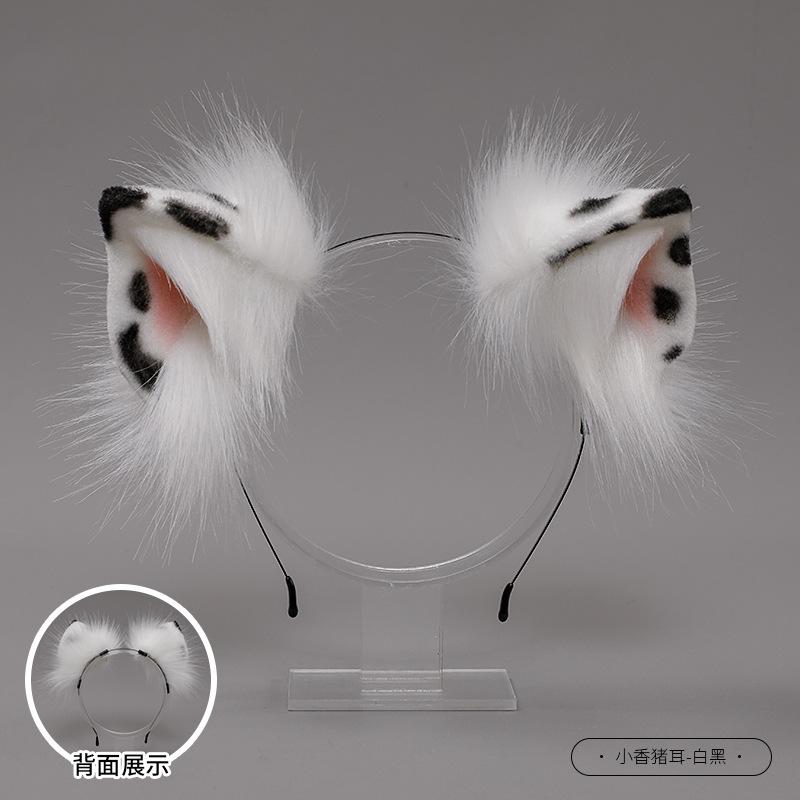 Fragrant Pig Ears Headband Plush Lolita Cosplay Hair Accessories Pig Ears Cat Ear Headdress Japanese Girl Hair Hoop Headwear