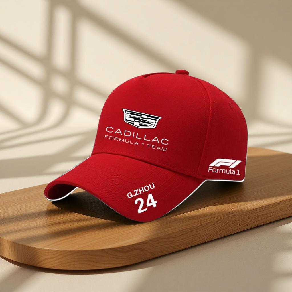 Cadillac F1 Team Formula Racing Duck Tongue Hat, Fan Hat, Outdoor Sports Sunscreen Baseball Hat