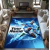 Erling Haaland Printed Crystal Velvet Rug Non‑Slip Crystal Velvet Carpet For Sofa Bedroom Indoor Home Decoration