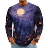 Men's Halloween Print Round Neck Long Sleeve T-Shirt