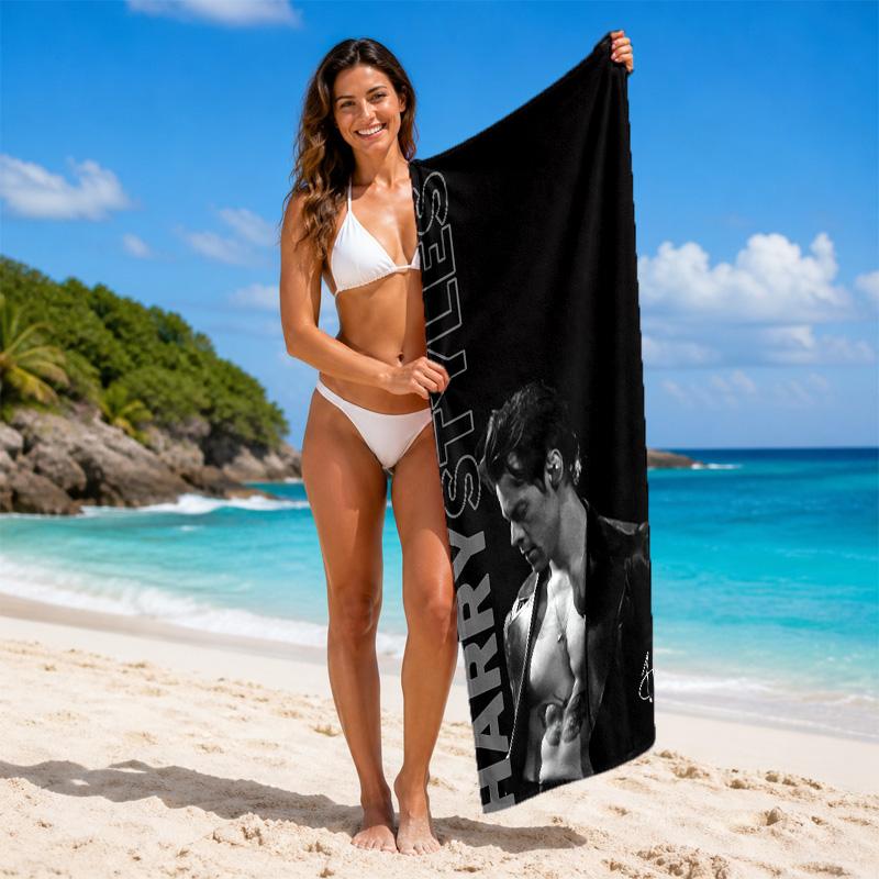 Harry Styles Schnelltrocknendes Mikrofaser-Strandtuch Weich Saugfähig Sandabweisendes Handtuch für Strand Pool Reisen Sommer
