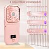 Handheld Cooling Mini Hanging Neck Fan for Quiet Use 3000mAh Battery Operated Fan 3 Speeds Rechargeable Fan Foldable Design
