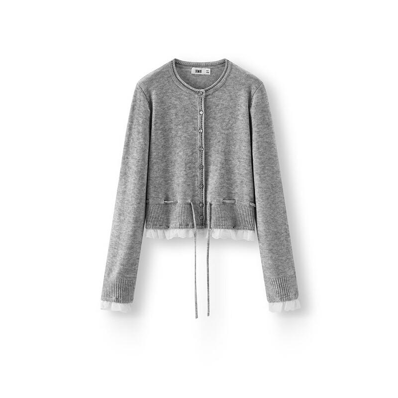 Semir Women's Short Lace Knit Cardigan