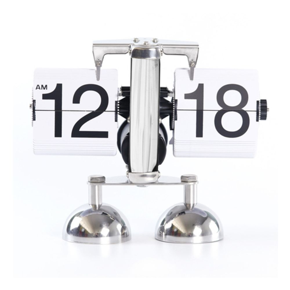 Portable Automatic Flip Clock Nordic Style Page Turning Clock Retro Desk Flipping Clock Desktop