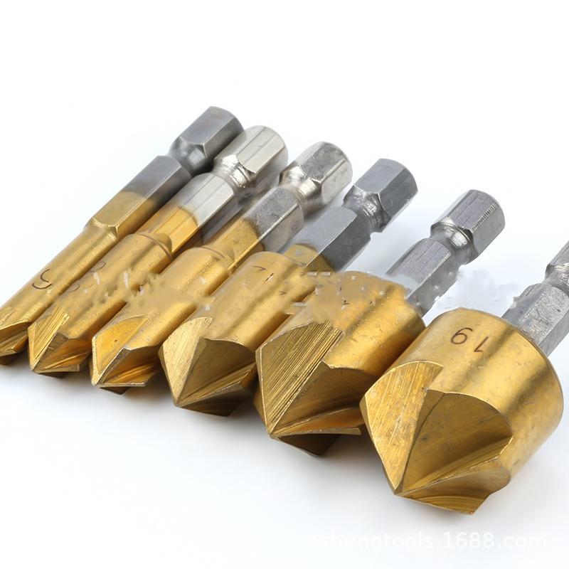 6pcs High Carbon Steel 6-19mm Drill Bit Set