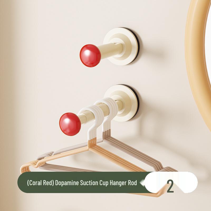 No-Drill Wall-Mounted Suction Cup Clothes Drying and Storage Rack