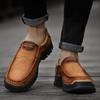 Handgefertigte Echte Lederschuhe Herren Freizeitschuhe Komfort Flache Schuhe Mokassins Werkzeugschuhe