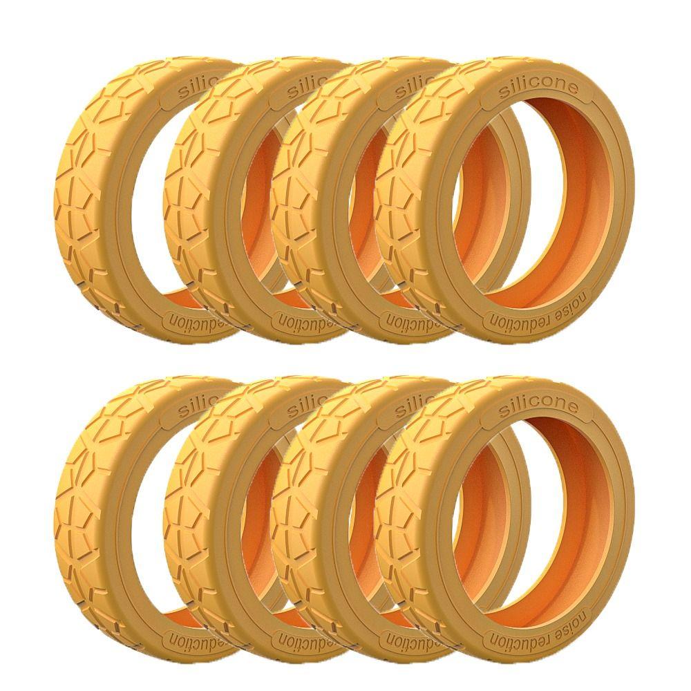 8 stk Silikon Koffert Hjul Beskyttelsesdeksel Reduser Støy Trallekasse Hjuldeksel