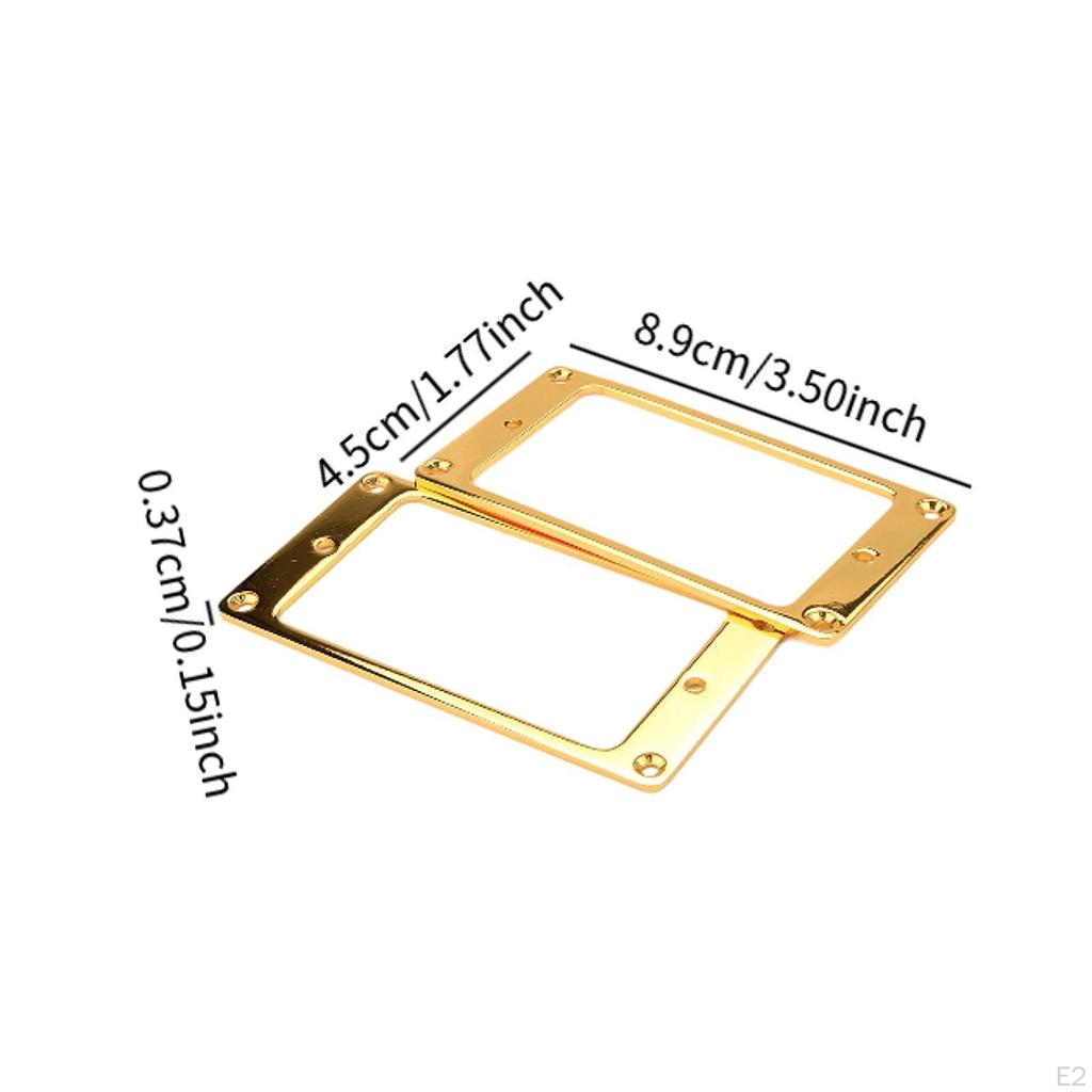 2 Pieces Brass Guitar Pickup Frame Humbucker Rings Pickups Cover Part