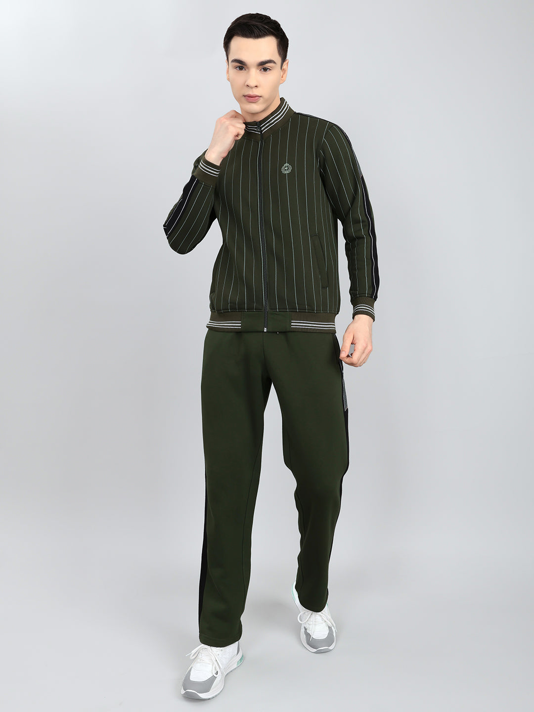 Monte Carlo Mens Regular Fit Printed Tracksuit M оливковый