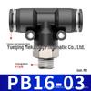 Three-Way Pneumatic Quick Connector Set for Air Hoses - Black, White, Blue Fittings