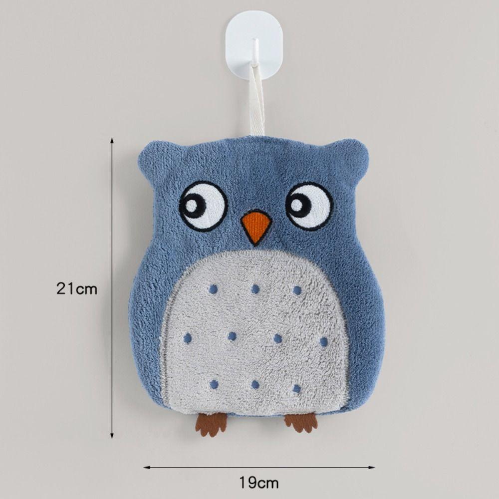 Hangable Kitchen Handkerchief Soft Cleaning Cloth High Quality Owl Hand Towels Kitchen Home