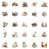 50 Beautiful Retro Style Mixed Graffiti Waterproof Stickers Creative Suitcase Rose Embellishment Stickers