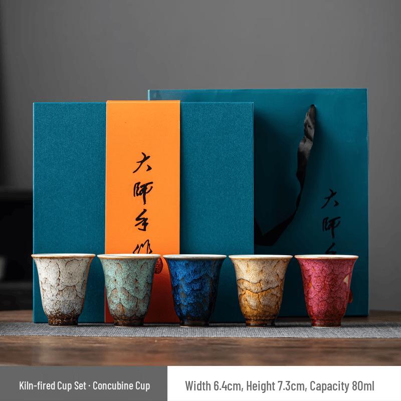 Kiln Glazed Ceramic Master Teacup Set