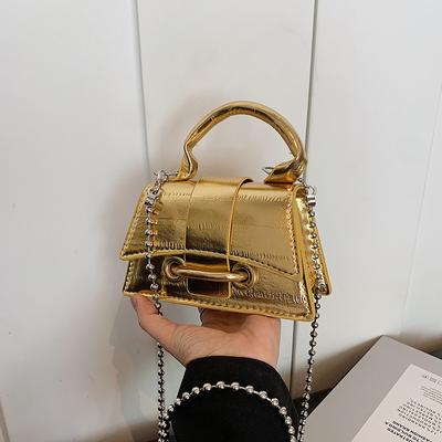 Summer New Bag Women's Glossy Foreign Style Versatile Fashion Simple Small Square Bag Portable Shoulder Messenger Bag