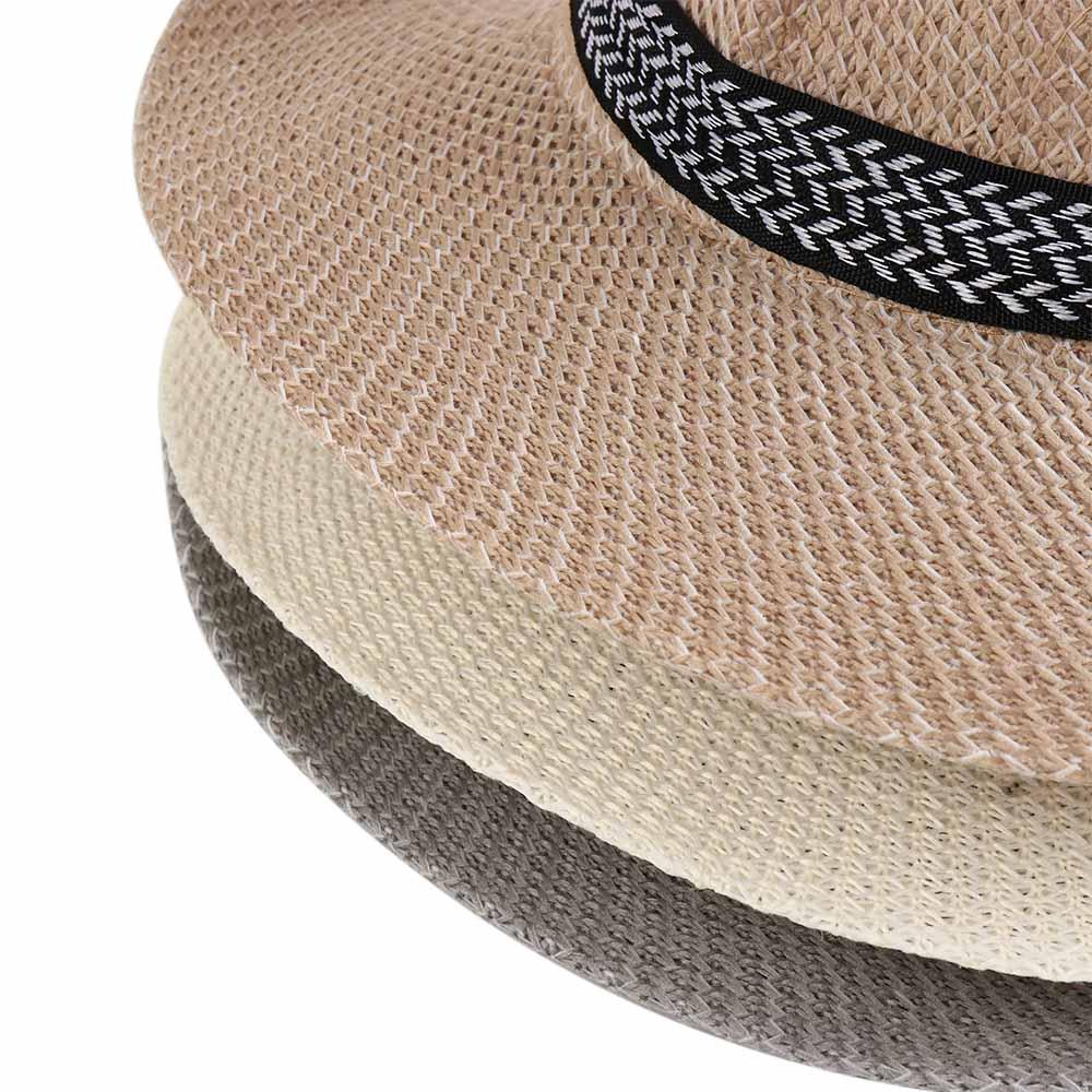 Beach Dad Bowler Hat Bohemia Style Panama Hat Solid Color Middle-aged Men Straw Hat Old Man Sun Hat