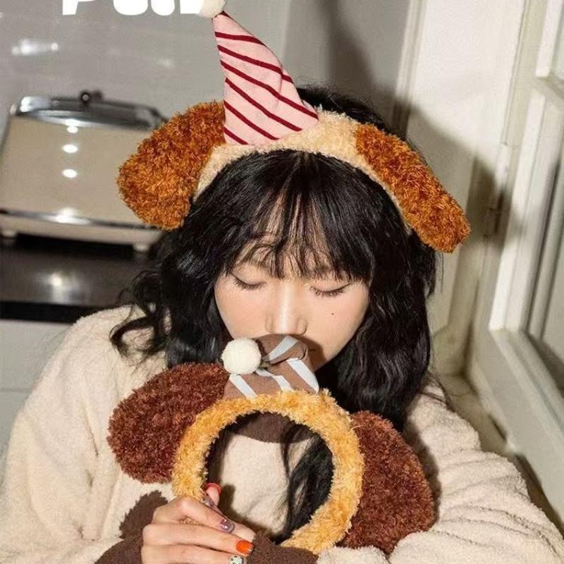 Lovely Stuffed Raccoon Headband For Women Face Washing Birthday Party Gathering Headpiece