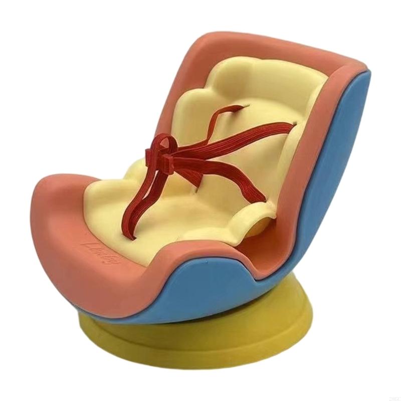 28GC Soft Cushioned Automotive Vent Clip Holder For 4-6.7Inch Plush Toy Stable Display Platform With Adjustable Strap