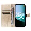 For Xiaomi Redmi 15C 5G (EU) (173mm)/15C 4G (EU) (173mm) Phone Case with Stand Cat Tree Pattern Leather Wallet Mobile Cover