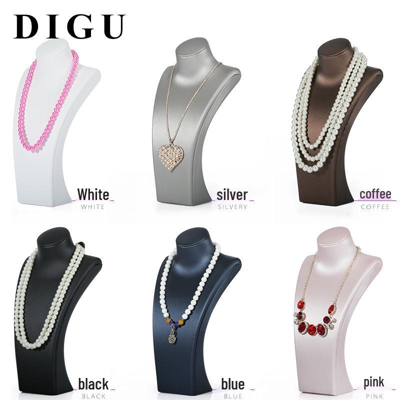 Blue Mannequin Neck Display Stand for Jewelry and Pendant Storage