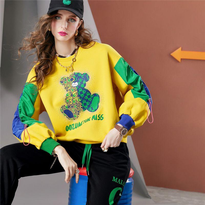 

Узор Q057 Оригинальный дизайн Европейские товары Ранняя осень Топ Yellow (Fleece-lined) In Stock L